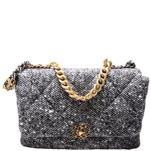 Chanel 19 Maxi Flap Quilted Tweed Bag