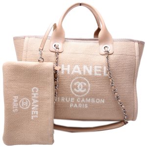 Chanel Deauville Small With Pouch Mixed Fibers Bag