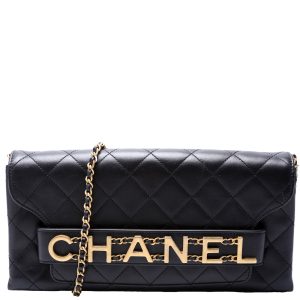 Chanel Enchained Quilted Calfskin Clutch 29M Bag