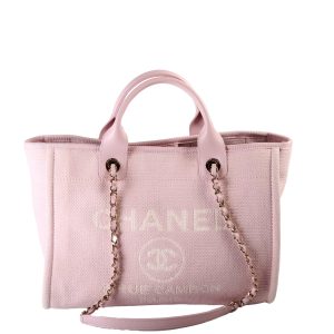 Chanel Deauville Small W/Pouch Mixed Fibers Bag
