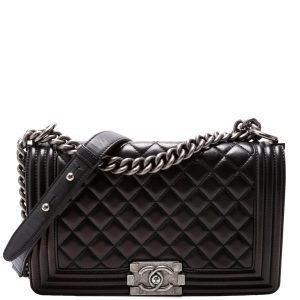 Chanel Boy Flap Medium Old Lambskin 23M Black Bag