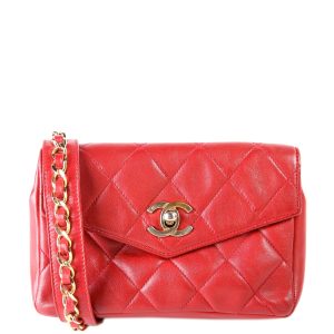 Chanel CC Turnlock Waist Vintage Belt Size 75/30 Red Bag