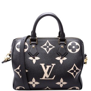 Louis Vuitton Speedy 25 Bandouliere Bicolor Empreinte Black