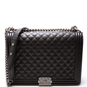 Chanel Boy Flap Large Caviar 25-28M Black Bag