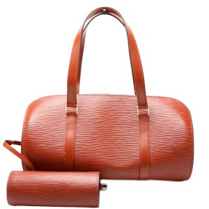 Louis Vuitton Soufflot With Pouch Epi Brown