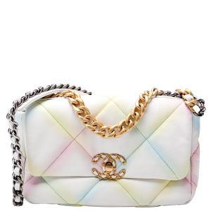 Chanel Quilted Goatskin 19 Medium Flap Multicolor RFID Bag