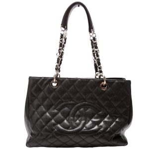 Chanel Grand Shopping Tote Caviar Black Bag