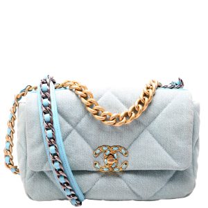 Chanel 19 Medium Denim 31M Blue Bag