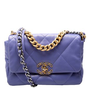 Chanel Quilted Goatskin 19 Medium Flap 30M Bag