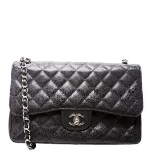 Chanel Classic Flap Jumbo Caviar Bag