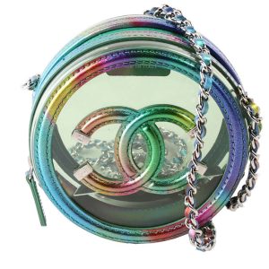 Chanel Filigree Round With Chain PVC Lambskin 29M Rainbow Bag