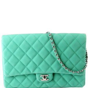 Chanel Classic Flap Clutch W/Chain Caviar 17M Bag