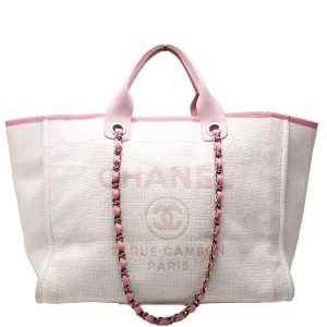Chanel Deauville Medium Mixed Fibers 21M Pink Bag