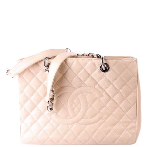Chanel Grand Shopping Tote Caviar Beige Bag