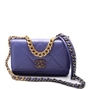 Chanel 19 WOC Quilted Lambskin 30M Purple Bag