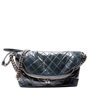 Chanel ON HOLD Tabatiere Kisslock Fold Over Quilted Aged Calfskin 21M Bag