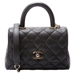 Chanel Coco Top Handle Extra Mini Caviar RFID Black Bag