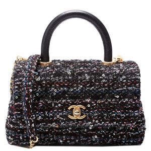 Chanel Coco Top Handle Extra Mini Tweed/Sequin 30M Black/Multicolor Bag
