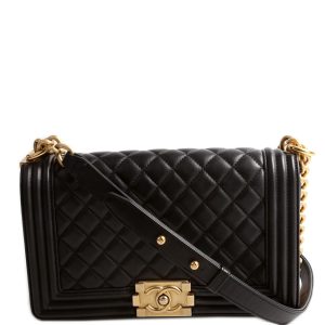 Chanel Boy Flap Medium Old Lambskin 25-28M Black Bag
