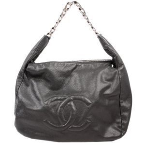 Chanel 31 Caviar Hobo Grey Bag