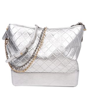Chanel Gabrielle Hobo Large Silver Bag