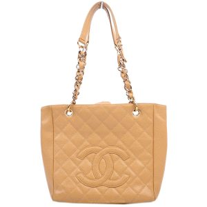 Chanel Petite Shopping Tote Tan Bag