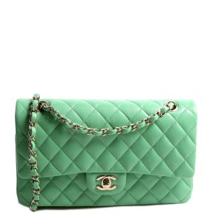 Chanel Classic Flap Medium Caviar 31M Green Bag