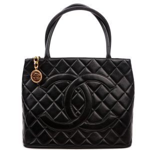 Chanel Medallion Tote Lambskin Black Bag