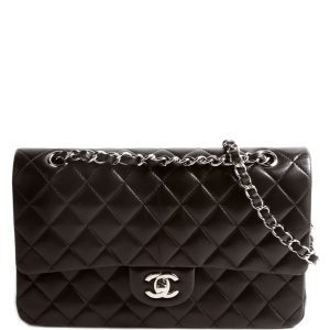 Chanel Classic Flap Medium Lambskin 17-20M Black Bag