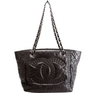 Chanel Coco Bangle Calfskin Tote Black Bag