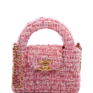 Chanel Kelly Shopper Mini Nano Tweed Pink Bag
