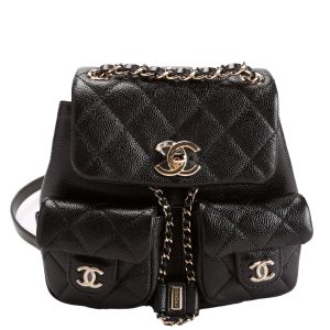 Chanel Duma Pocket Mini Backpack Caviar RFID Black Bag