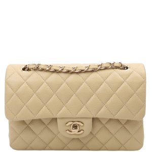 Chanel Classic Flap Small Caviar Neutral Bag