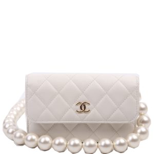 Chanel Maxi Pearls WOC Lambskin 30M White Bag