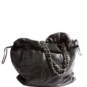 Chanel Caviar 31 Drawstring Tote 13M Black Bag