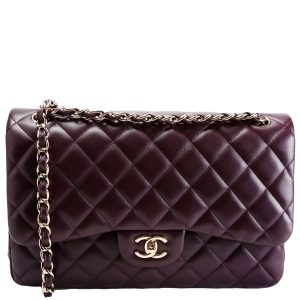 Chanel Classic Flap Jumbo Lambskin 23M Plum Bag