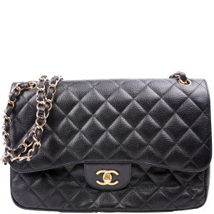 Chanel Classic Flap Jumbo Caviar 16M Black Bag