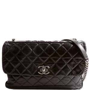 Chanel CC Flap Aged Calfskin 17M Black Bag