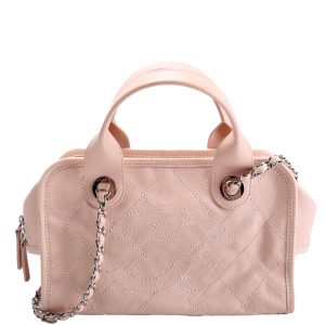 Chanel Deauville Bowling Small Caviar Pink Bag