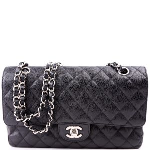 Chanel Classic Flap Medium Caviar Black Bag