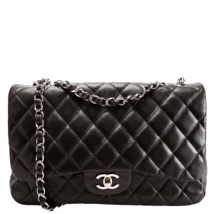 Chanel Classic Flap Jumbo Lambskin 10-13M Black Bag