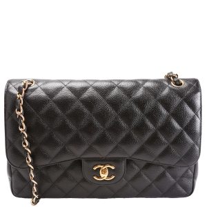 Chanel Classic Flap Jumbo Caviar 25M Black Bag