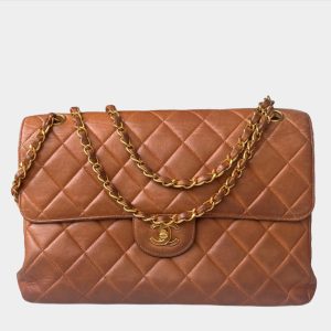 Chanel Double Sided Classic Flap Caramel Leather Handbag