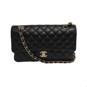 Chanel Classic Flap Small Black Caviar Leather Gold Hardware
