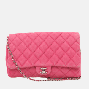 Chanel Envelope Clutch with Chains Pink Caviar Leather, 2013-2014