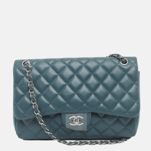 Chanel Classic Flap Jumbo Large Blue Lambskin Leather, 2012-2013