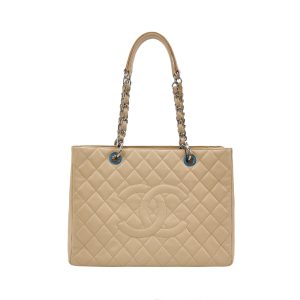 Chanel GST Grand Shopping Tote Beige Caviar Leather PM 2009-2010