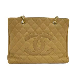 Chanel GST Grand Shopping Tote Camel Caviar Leather PM
