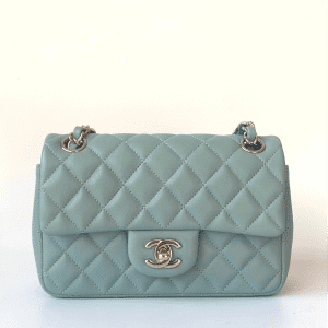 Chanel Classic Flap Rectangular Mini Misty Blue Lambskin, 2011-2012
