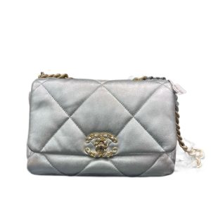 Chanel 19 Bag 2021 Small Silver Crossbody Bag